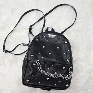 Victoria's Secret Small City Studded Backpack Black